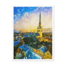 Tallin Estonia Beautiful Oil Paint Landscape