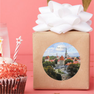 Tallin, Estonia Historic Center,  Classic Round Sticker