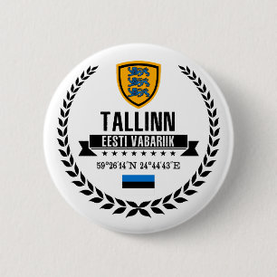 Tallinn 6 Cm Round Badge