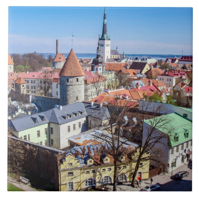 Tallinn downtown aerial view tile (Front)