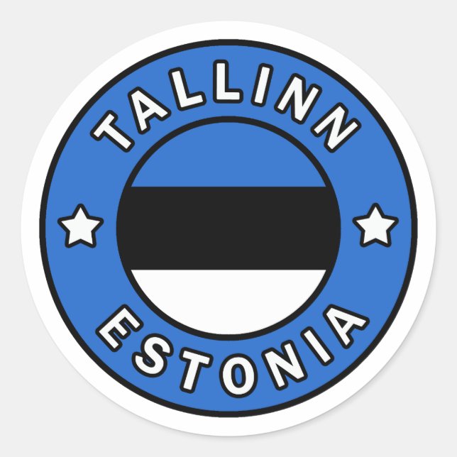 Tallinn Estonia Classic Round Sticker (Front)