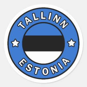 Tallinn Estonia Classic Round Sticker