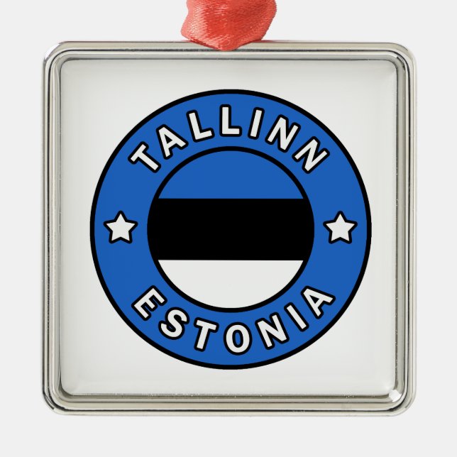 Tallinn Estonia Metal Tree Decoration (Front)