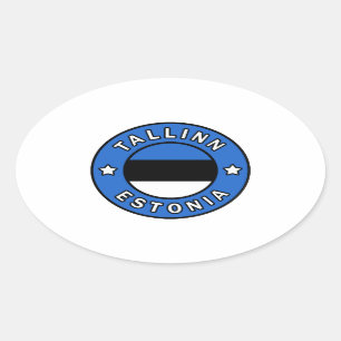 Tallinn Estonia Oval Sticker