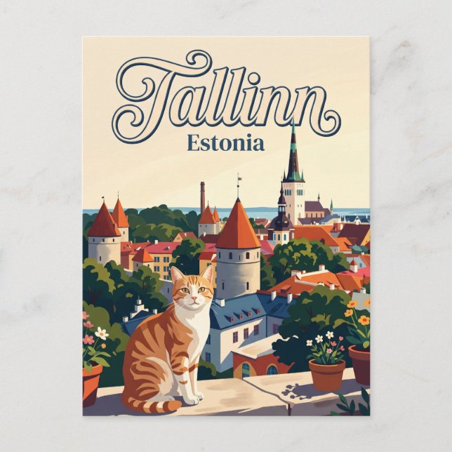 Tallinn Estonia Postcard (Front)