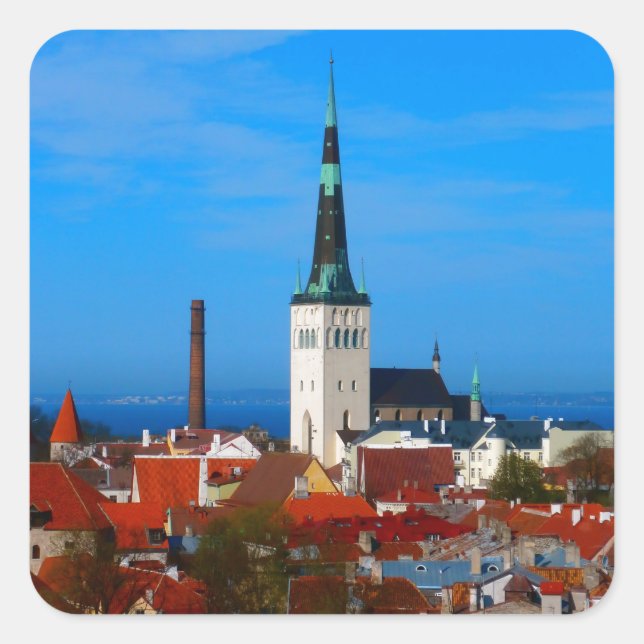 Tallinn, Estonia Square Sticker (Front)