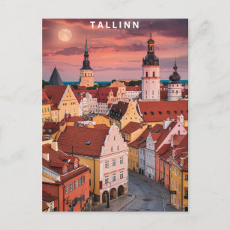 Tallinn Estonia Street  Travel Postcard