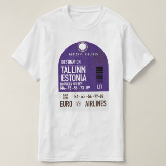Tallinn Estonia travel ticket T-Shirt