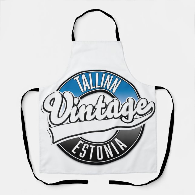Tallinn Estonia vintage logo Apron (Front)