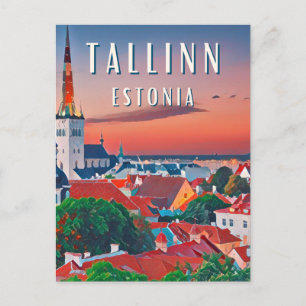 Tallinn, medieval city of Estonia Postcard