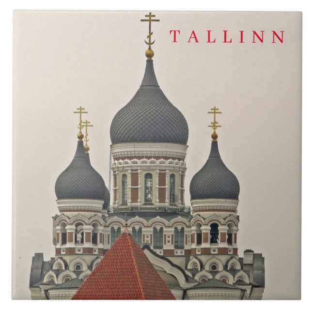 Tallinn Nevsky Cathedral view ceramic tile (Front)