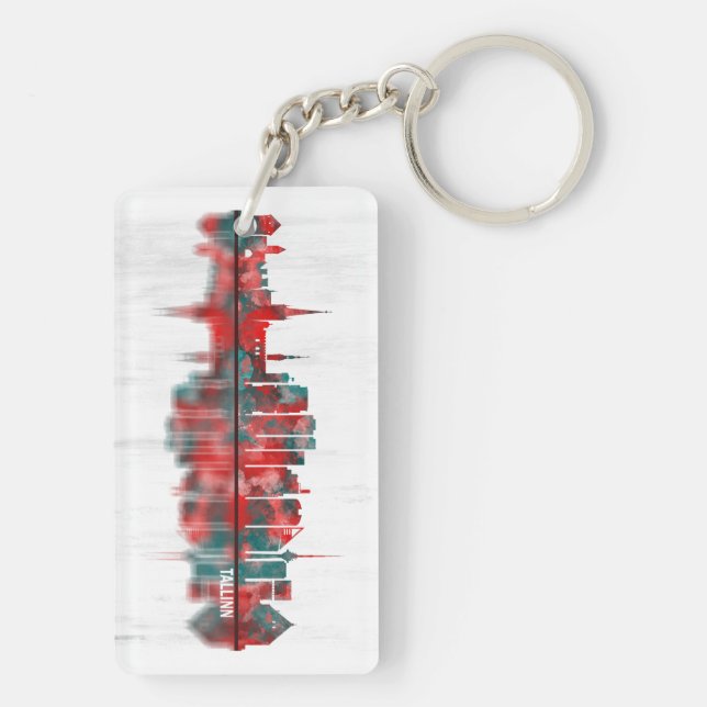 Tallinn Skyline Key Ring (Back)