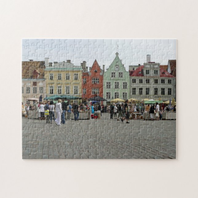 Tallinn Town Hall Square view puzzle (Horizontal)