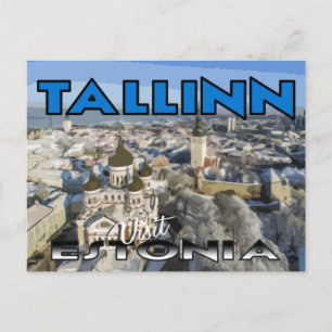 Tallinn, visit Estonia postcard