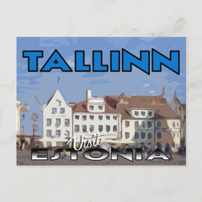 Tallinn, visit Estonia postcard (Front)