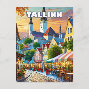 Tallinn, where history and modernity combine postcard