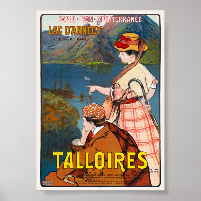 Talloires. Lac D'annecy Vintage Poster 1910 (Front)
