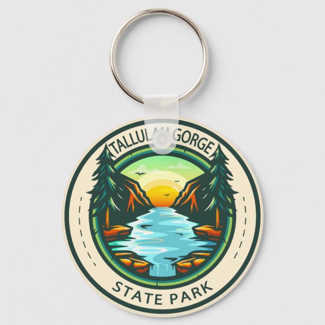 Tallulah Gorge State Park Georgia Badge Key Ring (Front)