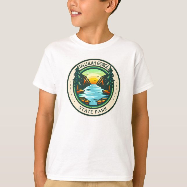 Tallulah Gorge State Park Georgia Badge T-Shirt (Front)