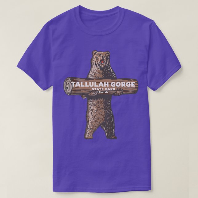 Tallulah Gorge State Park Georgia GA Bear Vacation T-Shirt (Design Front)
