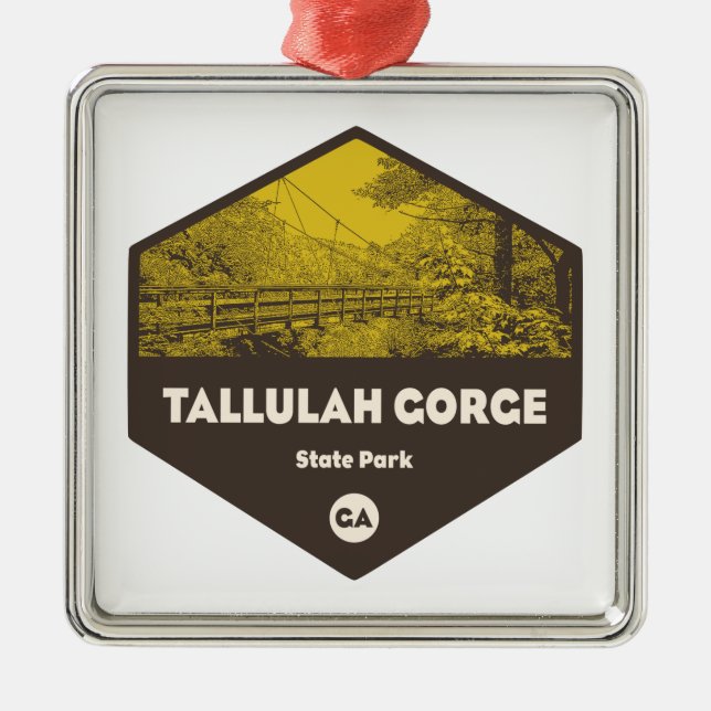 Tallulah Gorge State Park Georgia Metal Tree Decoration (Front)