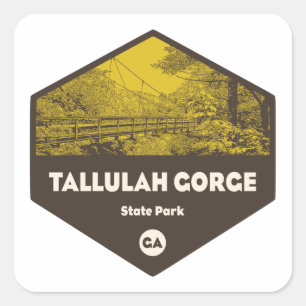 Tallulah Gorge State Park Georgia Square Sticker