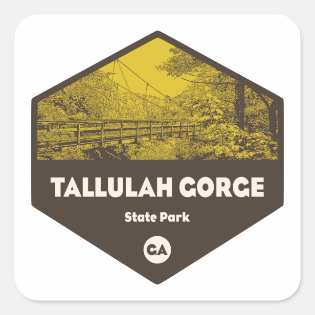 Tallulah Gorge State Park Georgia Square Sticker (Front)