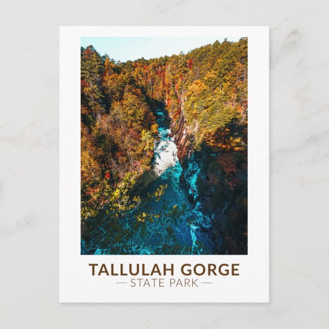 Tallulah Gorge State Park Georgia Watercolor Postcard (Front)