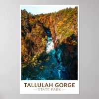 Tallulah Gorge State Park Georgia Watercolor 