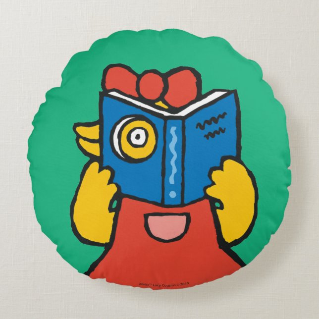 Tallulah Makes a Funny Face Round Cushion (Front)