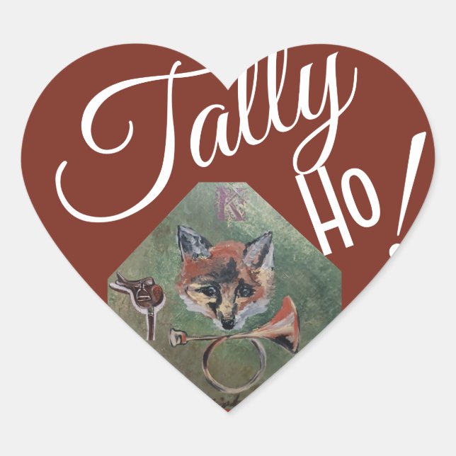 tally ho heart sticker (Front)