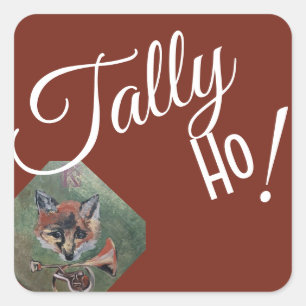 tally ho square sticker