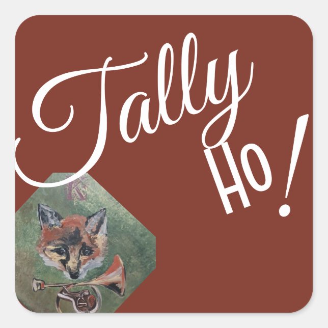tally ho square sticker (Front)