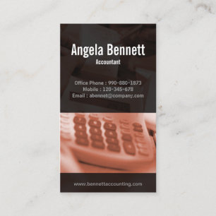 Tally Machine Accounting Brown Business Card