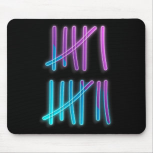Tally Marks 67 Meme Colorful Counting 6 7 Brainrot Mouse Mat