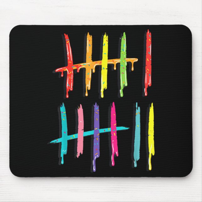 Tally Marks 6 7 Numbers Funny Six Seven 67 Meme Ge Mouse Mat (Front)
