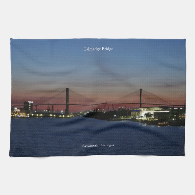 Talmadge Bridge kitchen towel (Horizontal)
