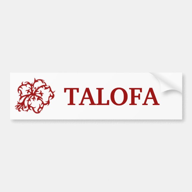 TALOFA BUMPER STICKER (Front)