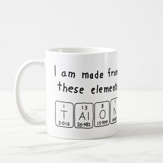 Talon periodic table name mug (Left)