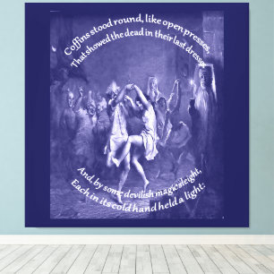 Tam O Shanter Burns Night Quote In Blue Canvas Print