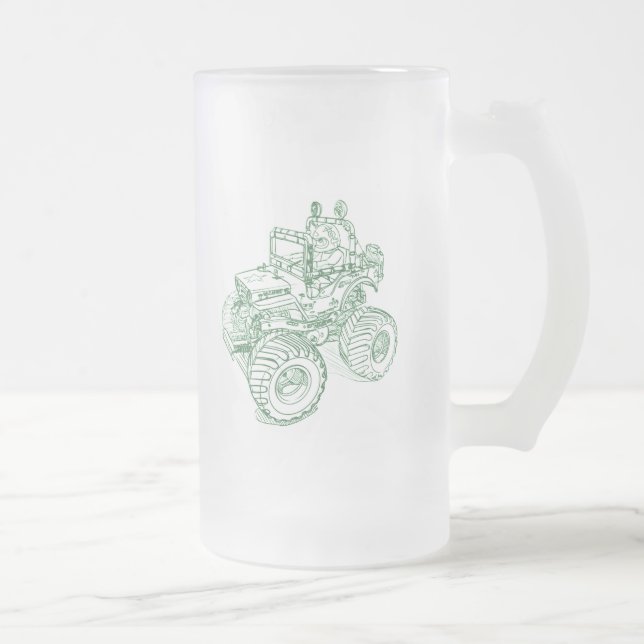 Tam Wild Willys Frosted Glass Beer Mug (Right)