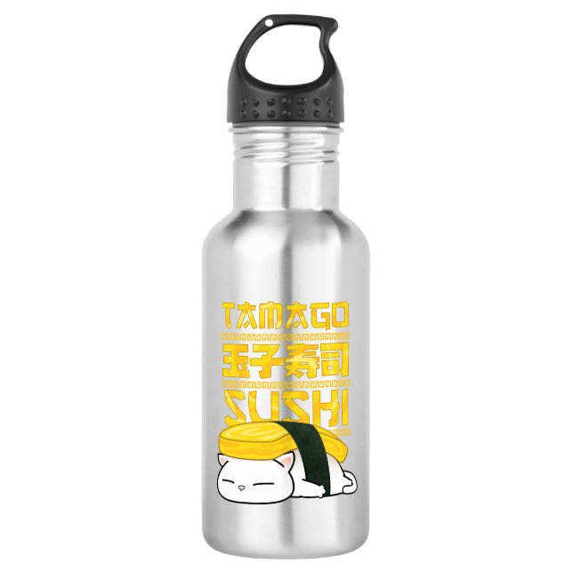 Tamago Sushi Cat 532 Ml Water Bottle (Front)