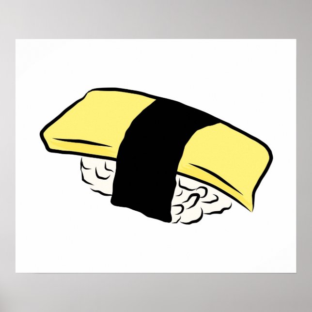 Tamago Sushi Eggroll Sushi Maki Japanese Food Love Poster (Front)