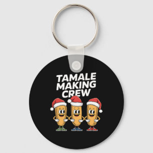 Tamale Making Crew Christmas Festive Holiday Desig Key Ring