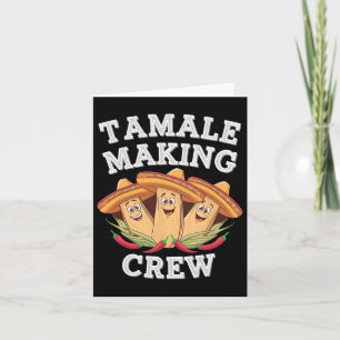 Tamale Making Crew Funny Mexican Christmas Pyjamas Card