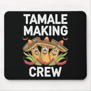 Tamale Making Crew Funny Mexican Christmas Pyjamas Mouse Mat