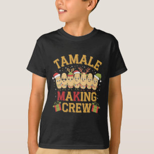 Tamale Making Crew Funny Mexican Christmas Pyjamas T-Shirt