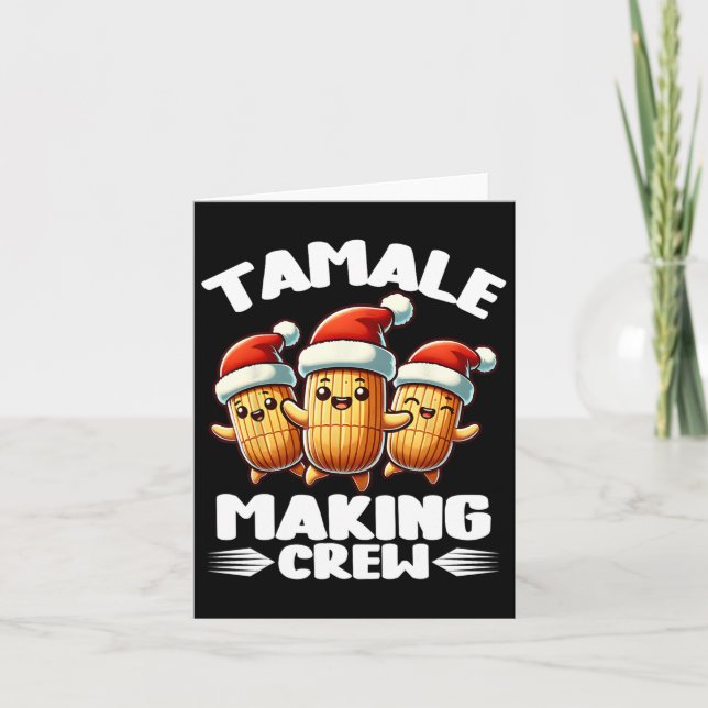 Tamale Making Crew Mexican Food Family Matching Ch Card (Front)