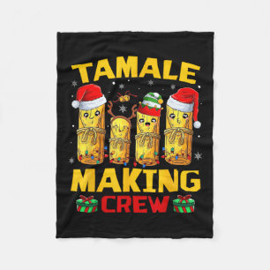 Tamale Making Crew Tamale Season Funny Mexican Chr Fleece Blanket