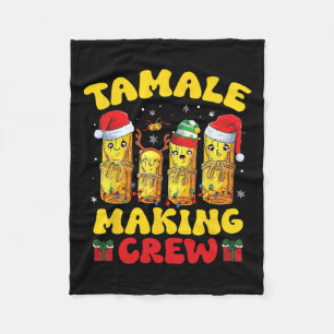 Tamale Making Crew Tamale Season Funny Mexican Chr Fleece Blanket